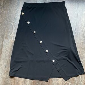 Calvin Klein Black Skirt with Button Detail